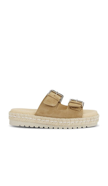 INTENTIONALLY BLANK Simmer Sandal in Taupe | Taupe Slides for Women