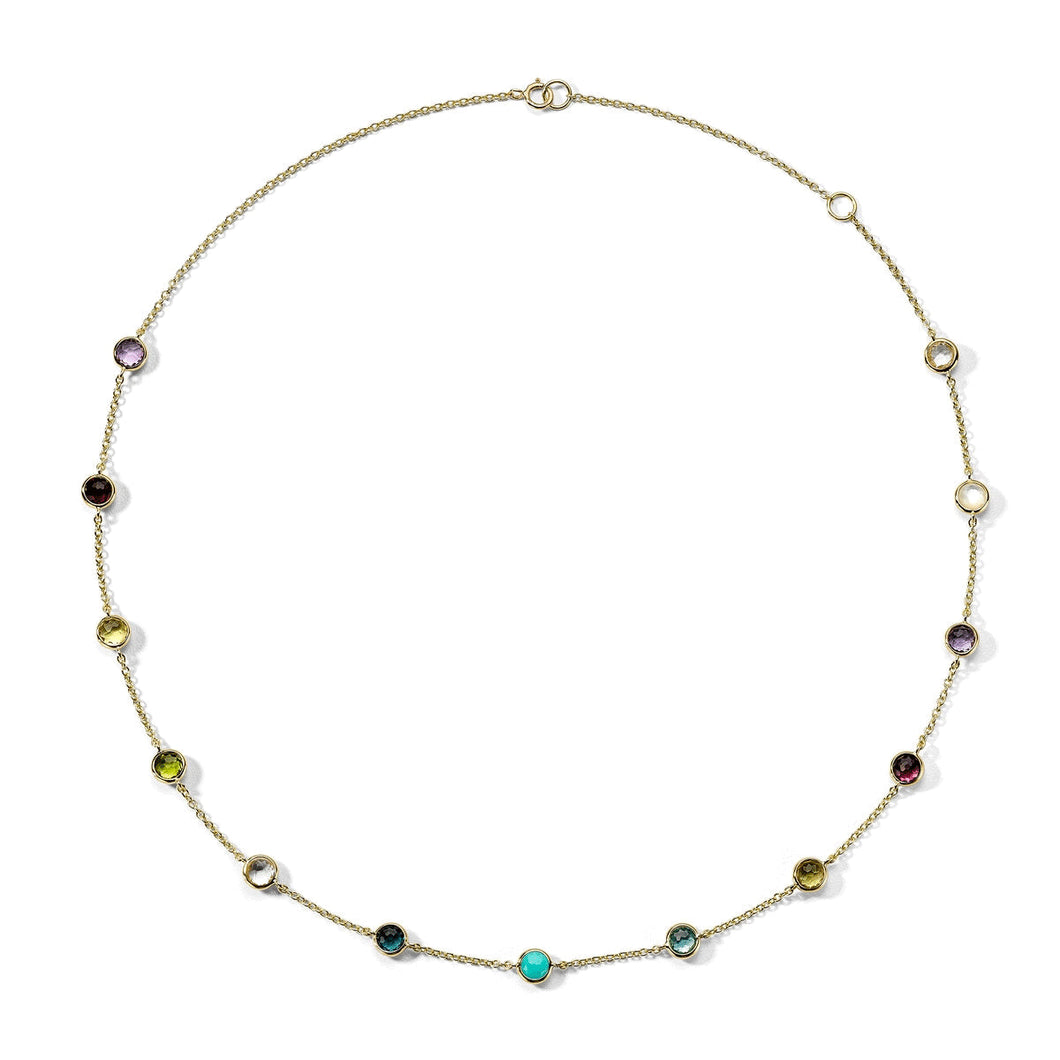 IPPOLITA 13-Stone Station Necklace in Yellow Gold - LOLLIPOP