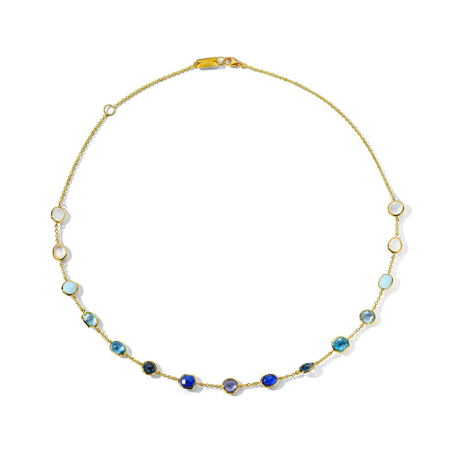 IPPOLITA 15-Stone Station 18k Yellow Gold Chain Necklace in Mare - ROCK CANDY