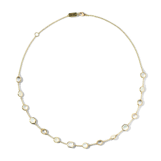 IPPOLITA 15 Stone Station Yellow Gold Chain Necklace in Flirt - ROCK CANDY