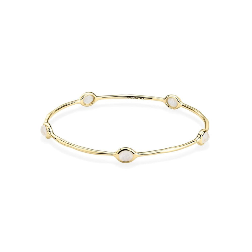 IPPOLITA 5-Stone Mother of Pearl Yellow Gold Bangle Bracelet - ROCK CANDY
