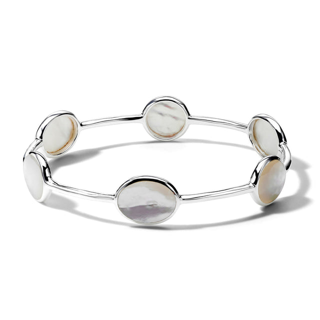 IPPOLITA 6-Stone Bangle in Sterling Silver - POLISHED ROCK CANDY