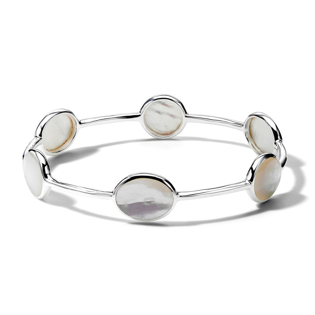 IPPOLITA 6-Stone Bangle in Sterling Silver - POLISHED ROCK CANDY