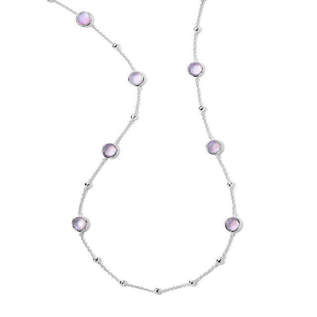 IPPOLITA Amethyst Triplet Ball & Stone Station Sterling Silver Necklace - LOLLIPOP