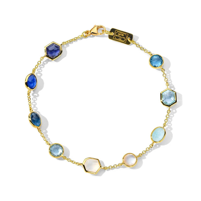 IPPOLITA Confetti 9-Stone 18k Yellow Gold Bracelet in Mare - ROCK CANDY