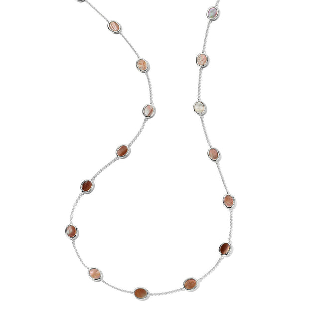 IPPOLITA Confetti Brown Shell Necklace in Sterling Silver - POLISHED ROCK CANDY