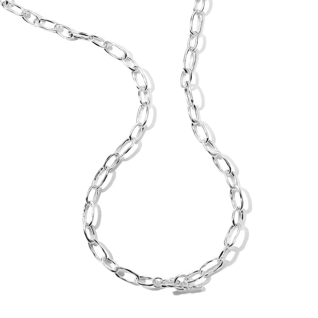 IPPOLITA Faceted Oval Link Necklace in Sterling Silver - CLASSICO