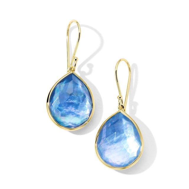 IPPOLITA Lapis Triplet Medium Teardrop Earrings in Yellow Gold - ROCK CANDY