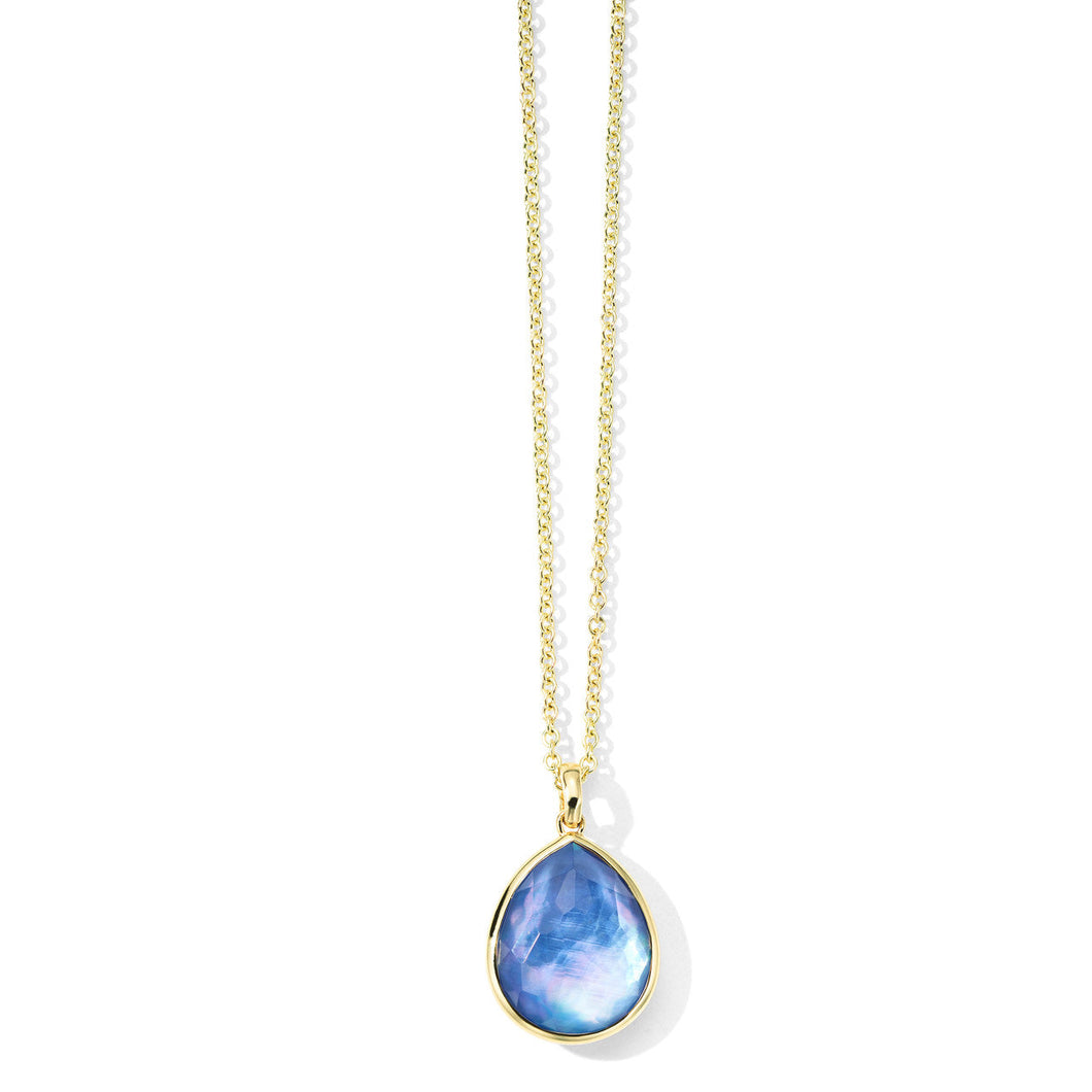 IPPOLITA Lapis Triplet Medium Teardrop Pendant Necklace in Yellow Gold - ROCK CANDY