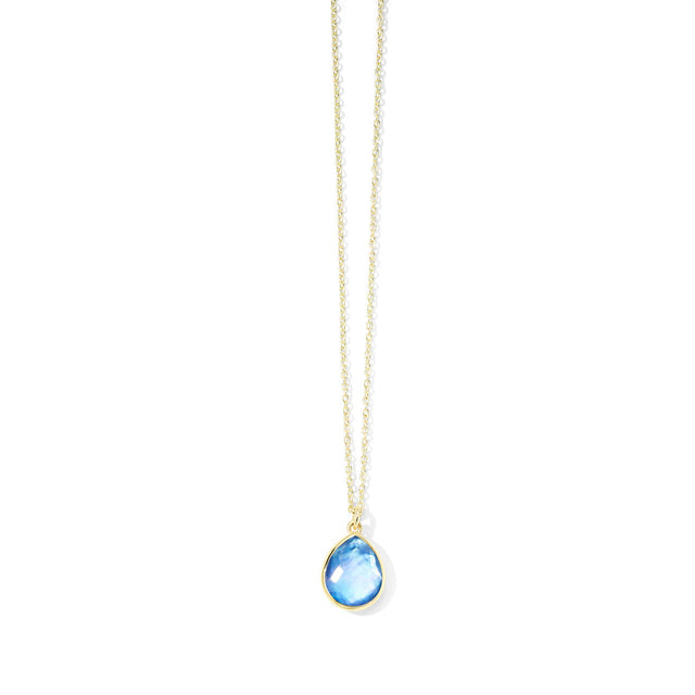 IPPOLITA Lapis Triplet Mini Teardrop Pendant Necklace in Yellow Gold - ROCK CANDY