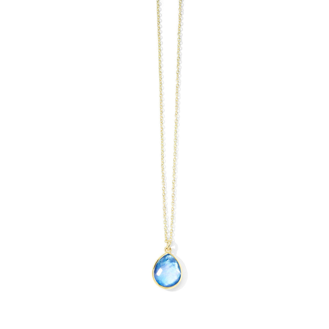 IPPOLITA Lapis Triplet Mini Teardrop Pendant Necklace in Yellow Gold - ROCK CANDY