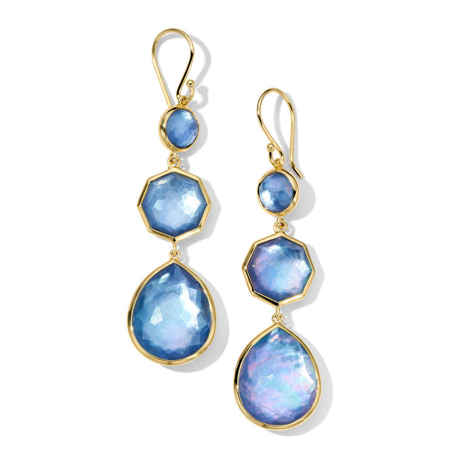 IPPOLITA Lapis Triplet Small Crazy 8 Earrings in Yellow Gold - ROCK CANDY