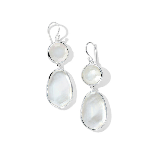 IPPOLITA Large Mixed-Cut Snowman Sterling Silver Earrings in Mother-of-Pearl Doublet - ROCK CANDY