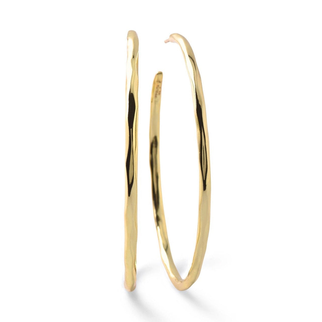 IPPOLITA Large Squiggle Hoop Earrings in Yellow Gold - CLASSICO