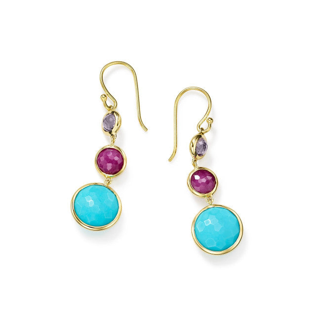 IPPOLITA Lollitini 3-Stone Drop Earrings in Yellow Gold - LOLLIPOP
