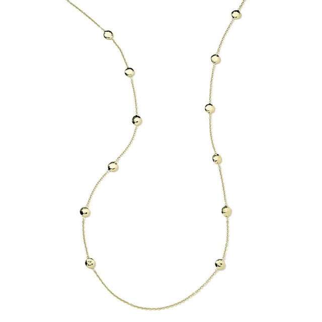 IPPOLITA Long Hammered Pinball Layering Necklace in Yellow Gold - CLASSICO