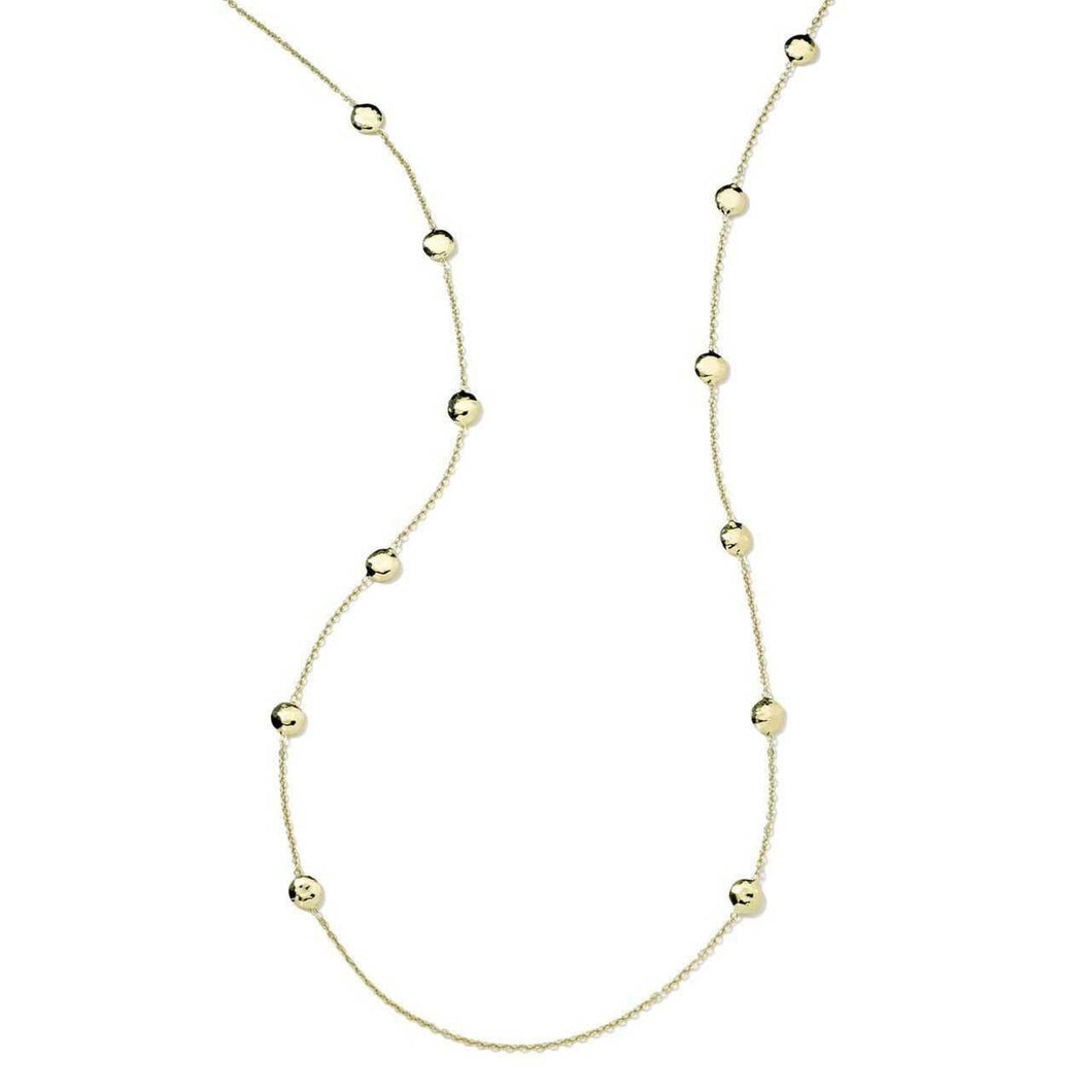 IPPOLITA Long Hammered Pinball Layering Necklace in Yellow Gold - CLASSICO