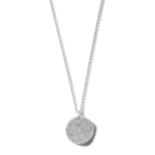 IPPOLITA Medium Flower Pendant Necklace in Sterling Silver with Diamonds - STARDUST