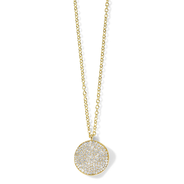 IPPOLITA Medium Flower Pendant Necklace in Yellow Gold with Diamonds - STARDUST