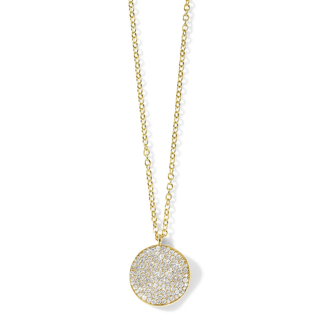 IPPOLITA Medium Flower Pendant Necklace in Yellow Gold with Diamonds - STARDUST