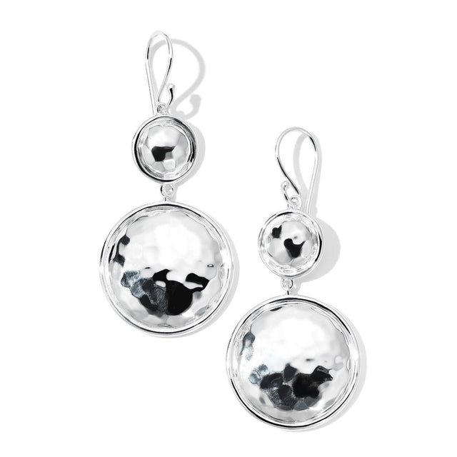 IPPOLITA Medium Hammered Snowman Earrings in Sterling Silver - CLASSICO