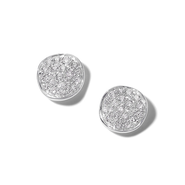 IPPOLITA Mini Flower Stud Earrings in Sterling Silver with Diamonds - STARDUST