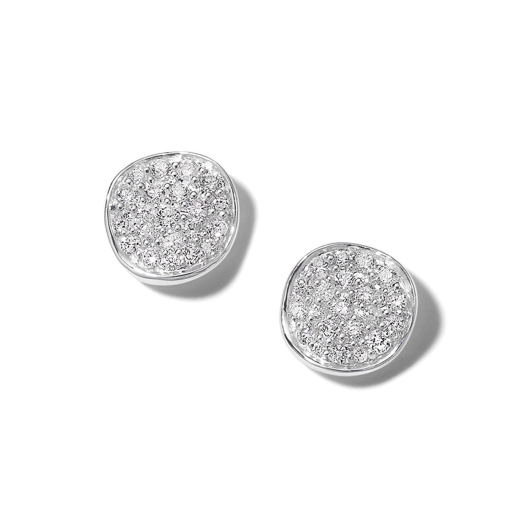 IPPOLITA Mini Flower Stud Earrings in Sterling Silver with Diamonds - STARDUST