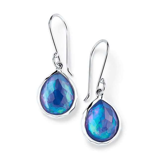 IPPOLITA Mini Silver Teardrop Earrings in Lapis Triplet - ROCK CANDY