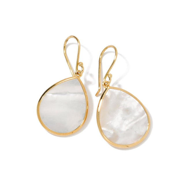 IPPOLITA Mini Teardrop Yellow Gold Earrings in Mother-of-Pearl - POLISHED ROCK CANDY