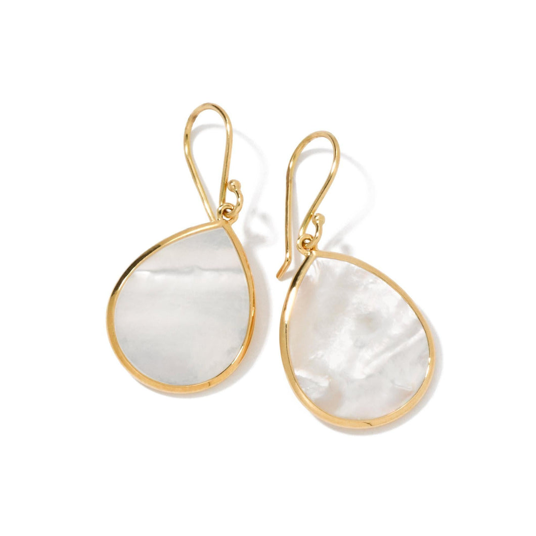 IPPOLITA Mini Teardrop Yellow Gold Earrings in Mother-of-Pearl - POLISHED ROCK CANDY