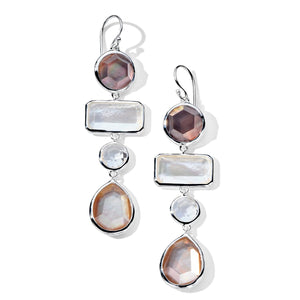 IPPOLITA Mixed-Cut 4-Tier Sterling Silver Earrings in Sabbia - ROCK CANDY