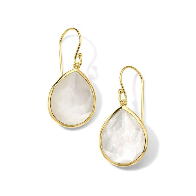 IPPOLITA Mother-of-Pearl Doublet Medium Teardrop Earrings in Yellow Gold - ROCK CANDY