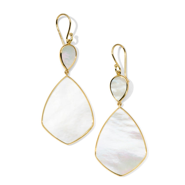 IPPOLITA Mother-of-Pearl Large Snowman Earrings in Yellow Gold - POLISHED ROCK CANDY