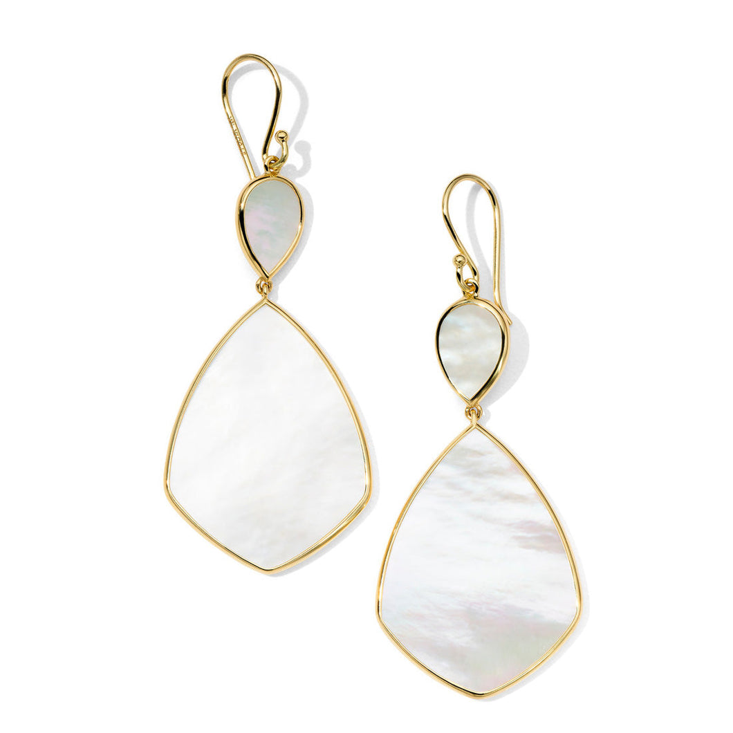 IPPOLITA Mother-of-Pearl Large Snowman Earrings in Yellow Gold - POLISHED ROCK CANDY