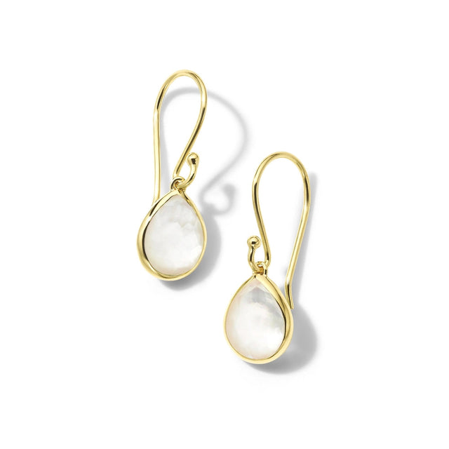 IPPOLITA Mother-of-Pearl Teeny Teardrop Earrings in Yellow Gold - ROCK CANDY