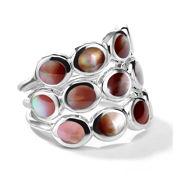 IPPOLITA Oval Brown Shell Oversized Sterling Silver Ring - ROCK CANDY