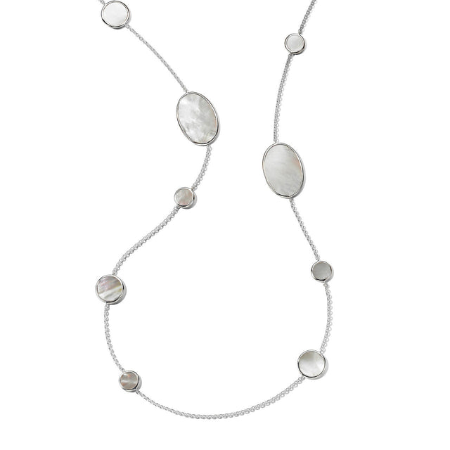 IPPOLITA Oval Station Sterling Silver Necklace in Mother-of-Pearl - POLISHED ROCK CANDY