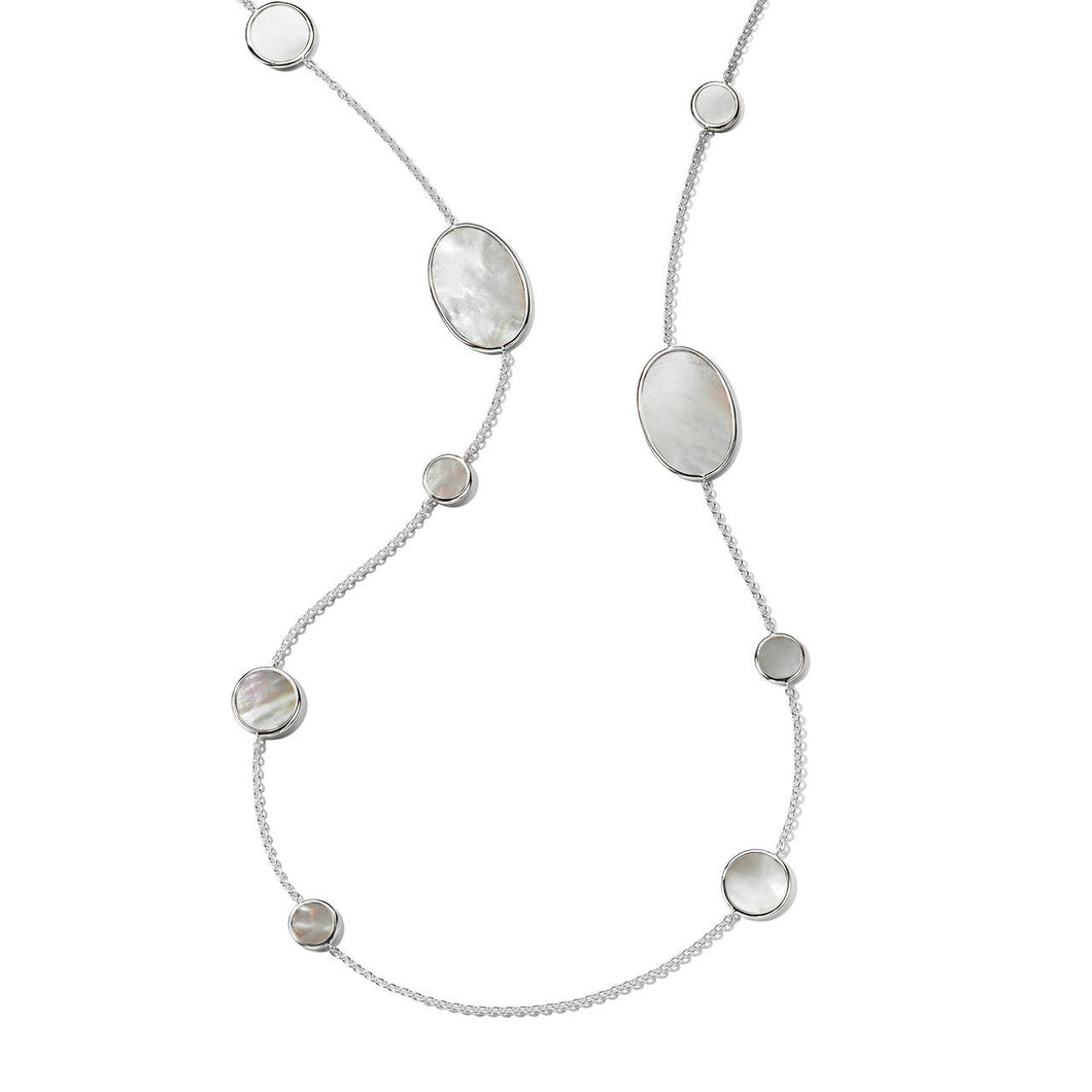 IPPOLITA Oval Station Sterling Silver Necklace in Mother-of-Pearl - POLISHED ROCK CANDY