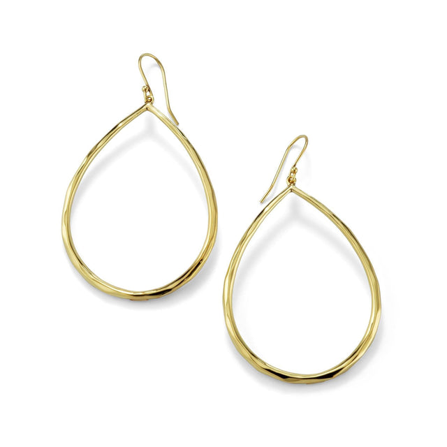 IPPOLITA Sculpted Open Teardrop Earrings in Yellow Gold - CLASSICO
