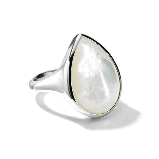 IPPOLITA Sculptured Teardrop Ring in Mother-of-Pearl Cabochon - Size 7 - ONDINE