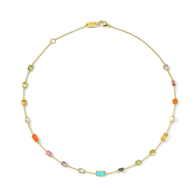 IPPOLITA Short Gelato Yellow Gold Necklace in Summer Rainbow - ROCK CANDY
