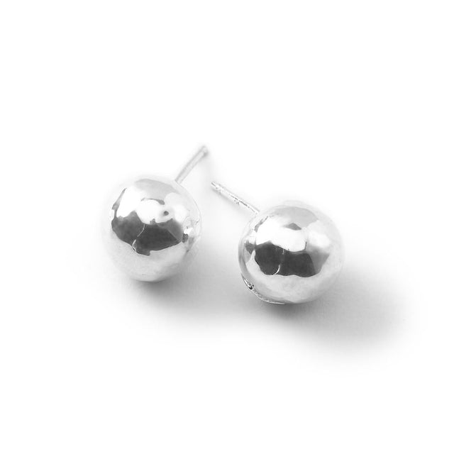 IPPOLITA Silver Hammered Ball Stud Earrings - CLASSICO