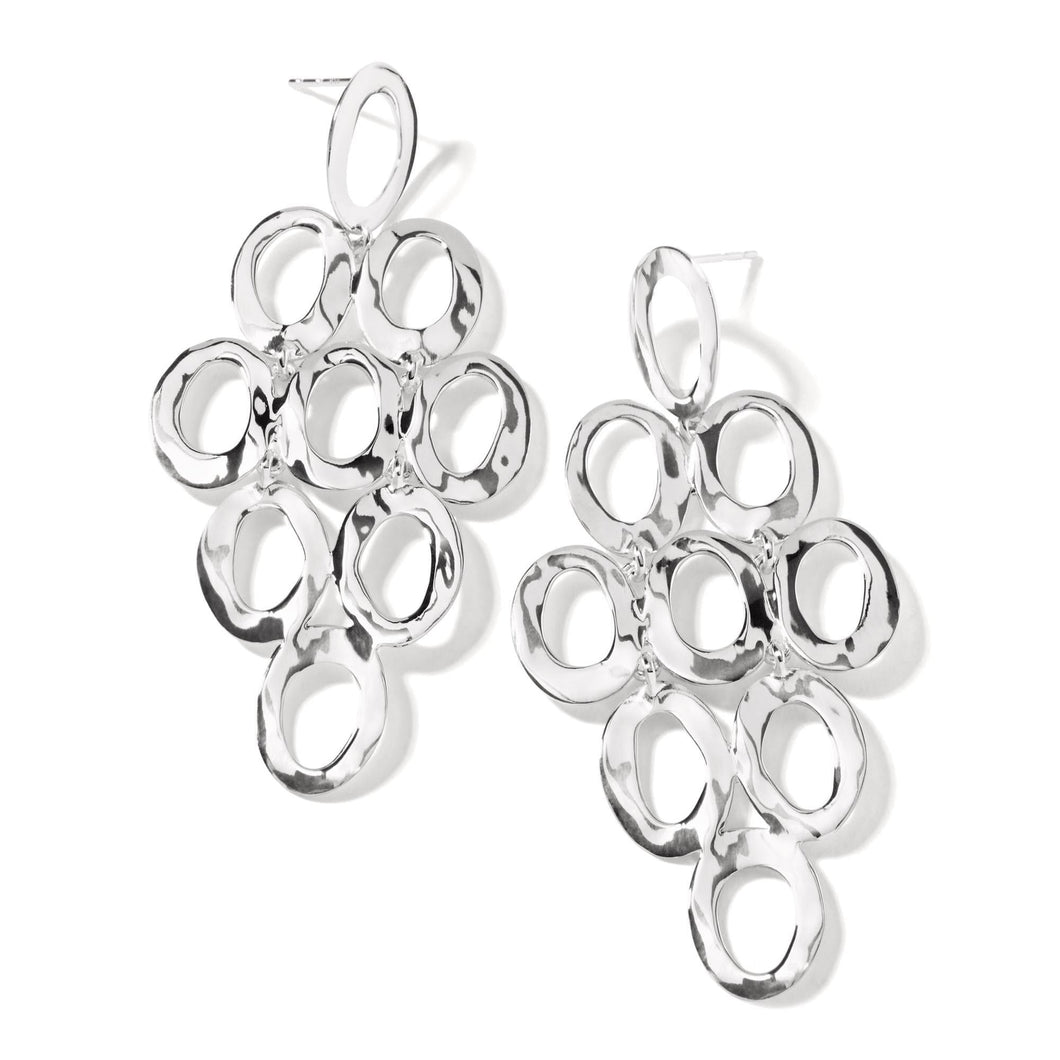 IPPOLITA Silver Open Oval Cascade Earrings - CLASSICO