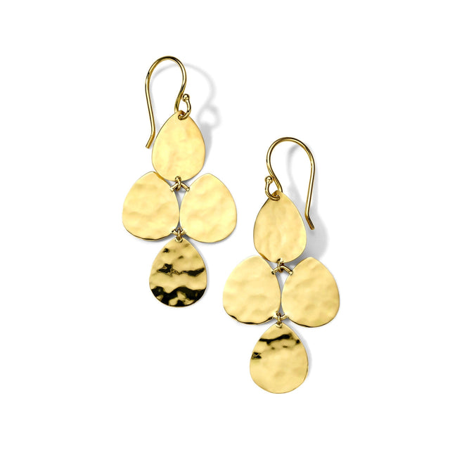 IPPOLITA Small Crinkle Cascade Earrings in Yellow Gold - CLASSICO