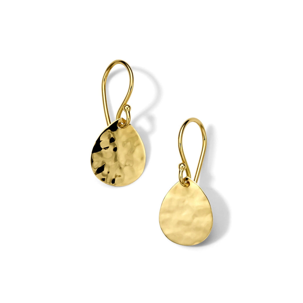IPPOLITA Small Crinkle Teardrop Earrings in Yellow Gold - CLASSICO