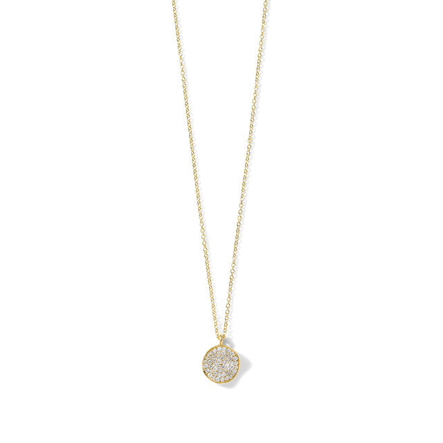 IPPOLITA Small Flower Pendant Necklace in Yellow Gold with Diamonds - STARDUST