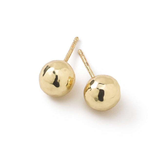 IPPOLITA Small Gold Hammered Ball Stud Earrings - CLASSICO