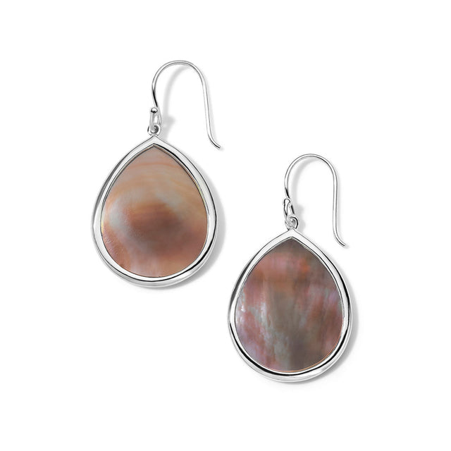IPPOLITA Small Teardrop Brown Shell Earrings in Sterling Silver - POLISHED ROCK CANDY