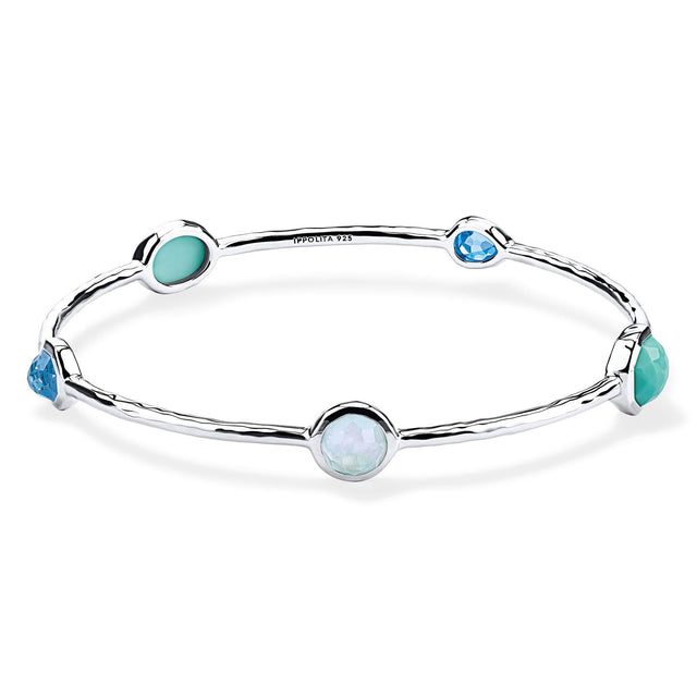 IPPOLITA Sterling Silver Bangle Bracelet in Waterfall - ROCK CANDY