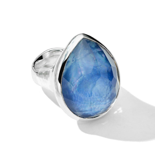 IPPOLITA Sterling Silver Teardrop Ring in Lapis Triplet - Size 7 - ROCK CANDY